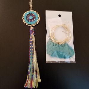 NWT Tassel Necklace and Earring set